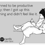 Funny Ecards - i planned to be productive