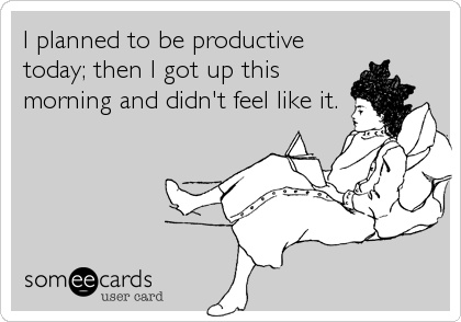 Funny Ecards - i planned to be productive