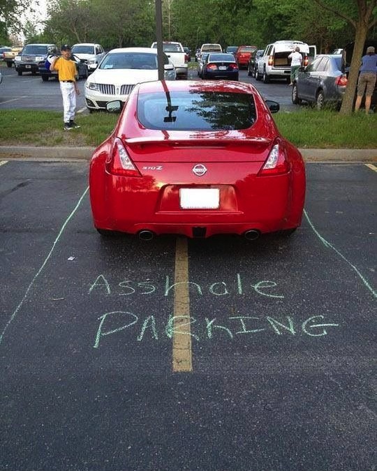 Funny Memes: asshole parking