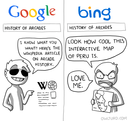 Funny Memes - google vs bing