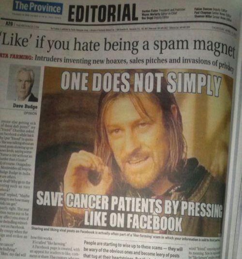 Funny Memes - one does not simply cancer
