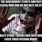 Funny Memes - the joker and miley cyrus