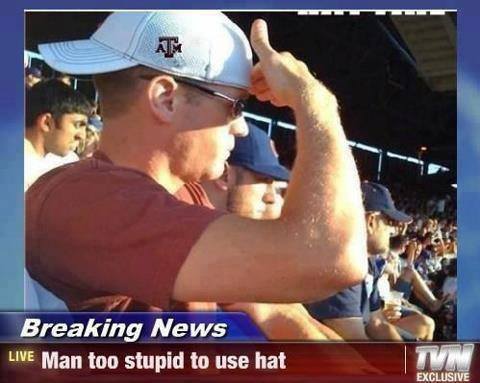 Funny Memes - too stupid to use hat