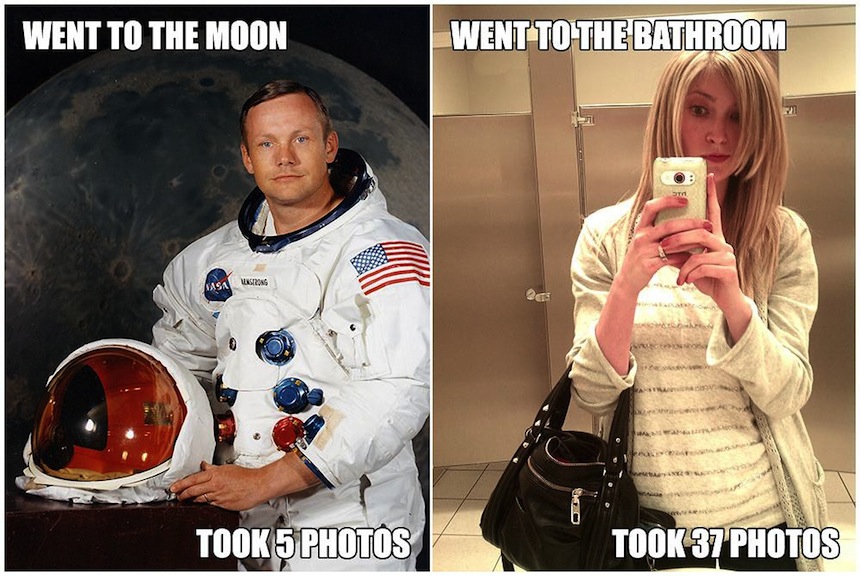 Funny Memes - went to the moon