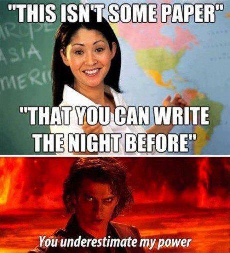 Funny Memes - you underestimate my power