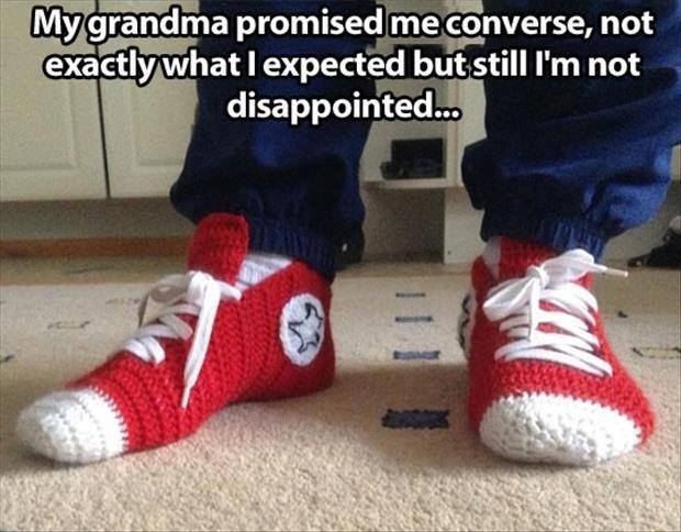 Funny Memes - grandma promised me converse