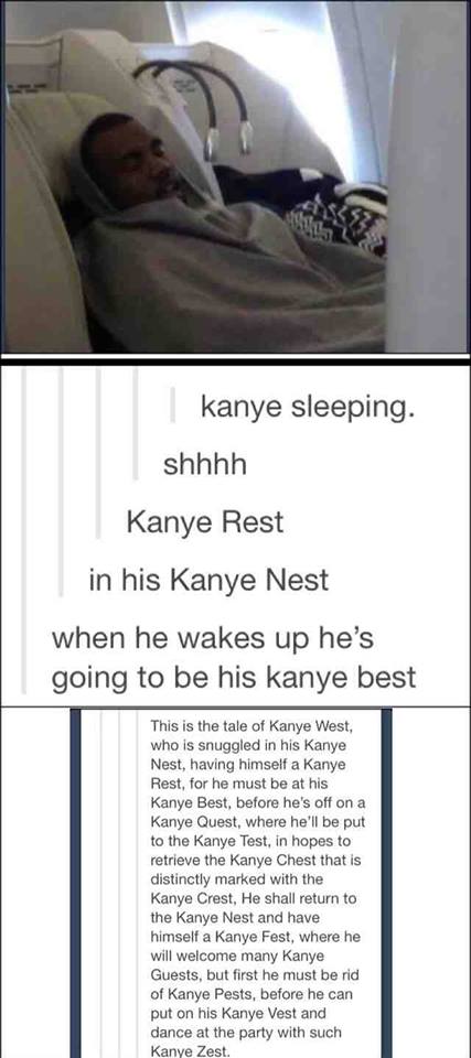 Funny Memes - kanye sleeping poem