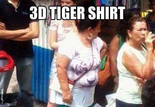Funny Memes: 3d tiger shirt