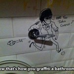 Funny Memes - graffiti a bathroom