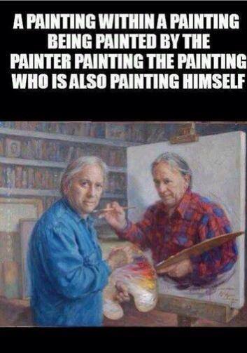Funny Memes - painting in a painting