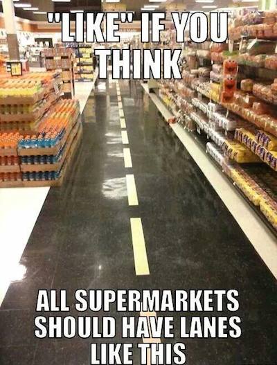 Funny Memes - supermarket lanes