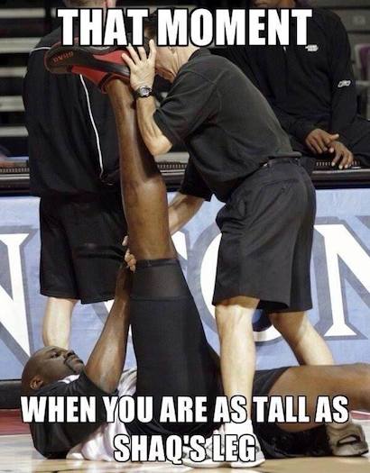 Funny Memes - shaqs leg