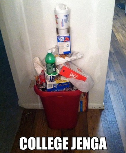 Funny Memes: college jenga