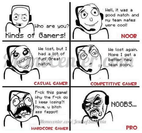 Funny Games Memes - kinds of gamers