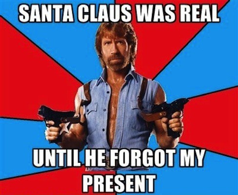 Funny Memes - santa vs chuck
